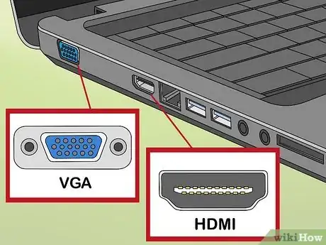 Step 1 找到笔记本电脑上的输出端口。