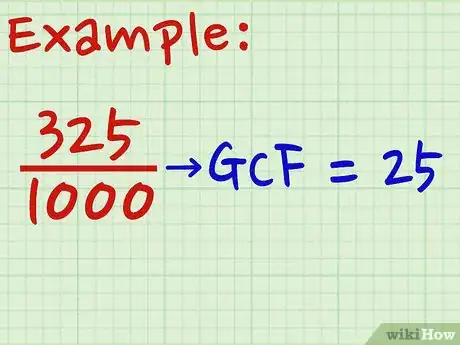 Step 3 找到这个新分数分子和分母的最大公约数（GCF，the greatest common factor）。