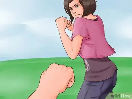 Step 7 身体侧斜，避免胃部受挫。