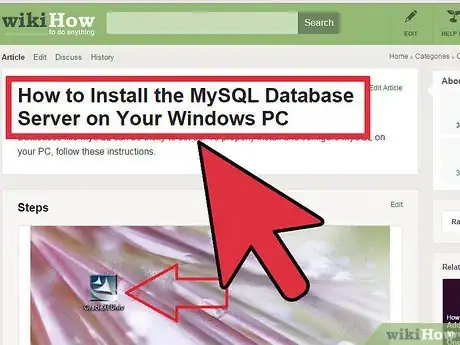 Step 1 在Windows计算机上安装MySQL。