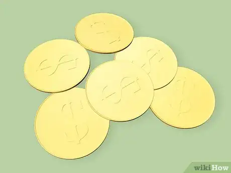 Step 3 把金币和其它的黄金制品分开。