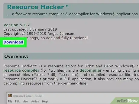 Step 1 下载并安装Resource Hacker。