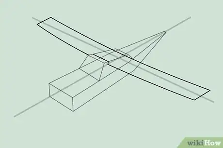Step 5 在飞机的两侧画出伸展的矩形作为双翼。