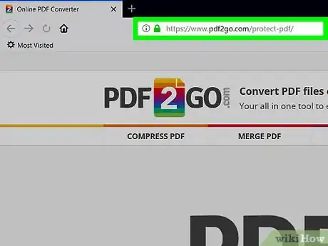 Step 1 打开PDF2Go网站。