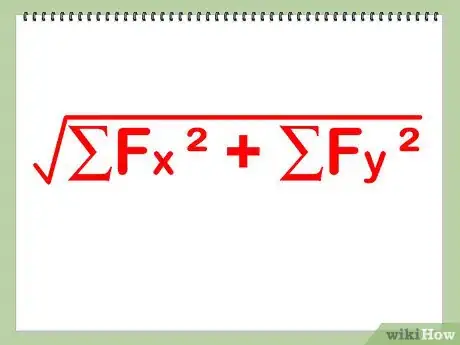 Step 4 把最终两个方向的合力代入计算斜向合力的公式： sqrt((Fx_total)2 + (Fy_total)2) 