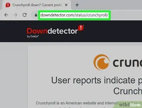 在DownDetector查看Crunchyroll网站的状态。...