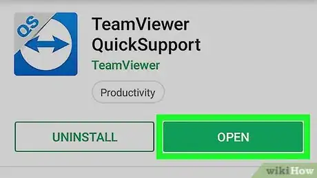 Step 3 打开“TeamViewer QuickSupport”应用程序。