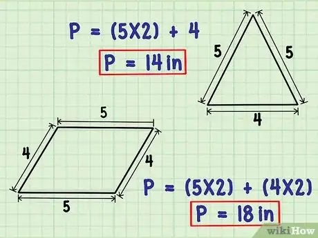 Step 2 使用相等边的数量乘以边长。