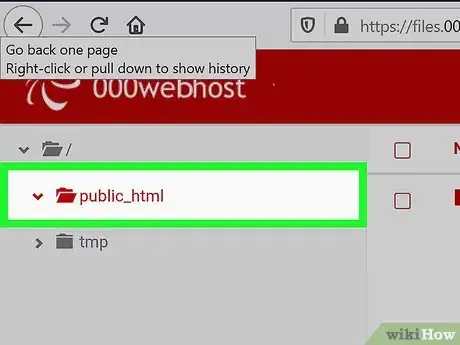 Step 3 打开“public_html”文件夹。