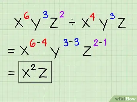 Step 2 多个变量指数的除法。