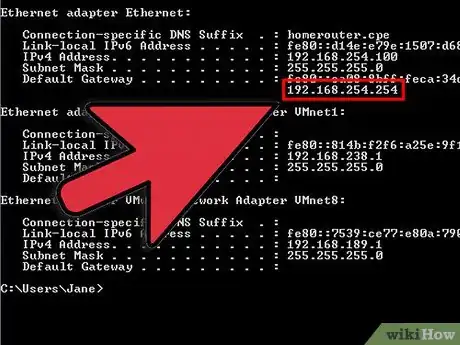 Step 3 使用TCP/IP软件查找IP地址。