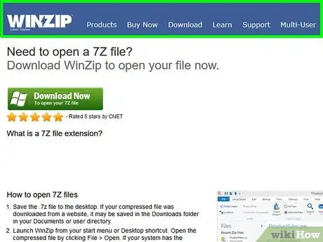 Step 2 前往http://www.winzip.com/lan7z.htm...