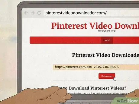 Step 4 把Pinterest的链接复制到网站的搜索框中。