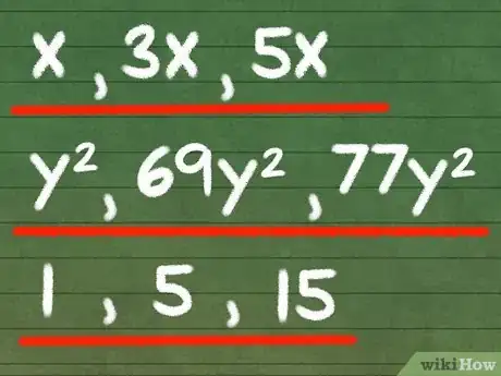 Step 1 根据变量和指数定义同类项。