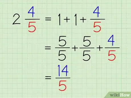 Step 2 把带分数变成假分数。