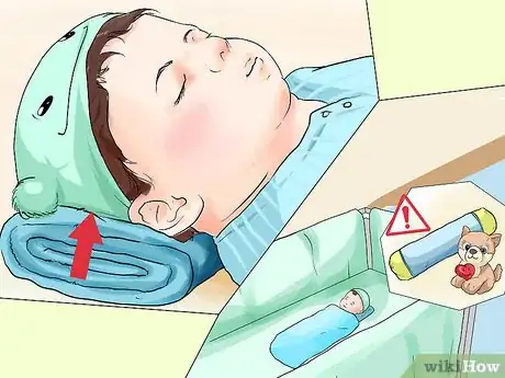 Step 1 抬高婴儿床的头部位置。