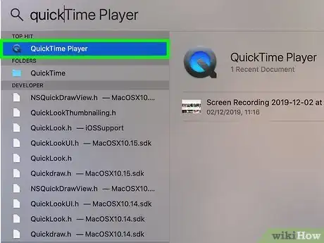 Step 3 点击Quicktime Player.app，在Mac电脑上启动Quicktime播放器。