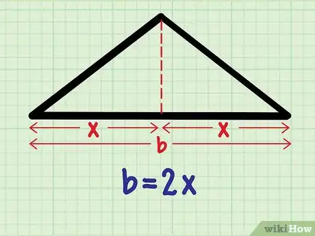 Step 5 将x与等腰三角形的底边关联起来。