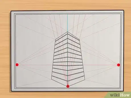 Step 1 “要知道三点透视法包括了两点透视法”，也就是有两个消失点的透视法加上它还有第三个透视点，也就是在竖直透视方向上的第三个消失点，就像是在地面抬头望一个高塔一样 -- 观看者面对一个观察对象竖直的边角。...