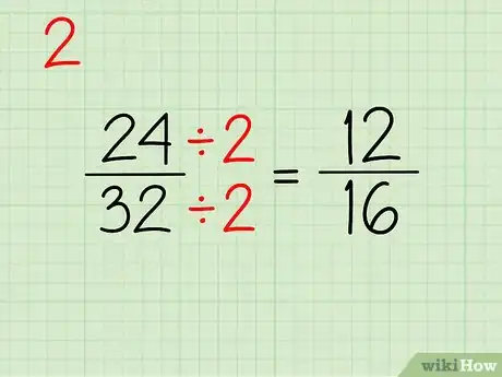 Step 2 用那个数字去整除分数的分子和分母。