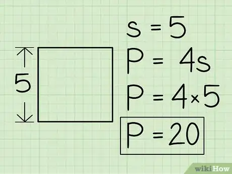 Step 3 用边长乘以4。