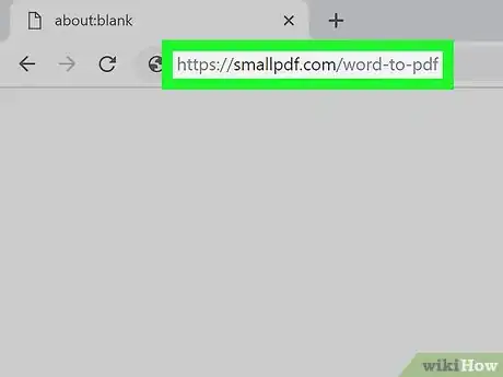 Step 1 打开SmallPDF的Word-to-PDF网站。