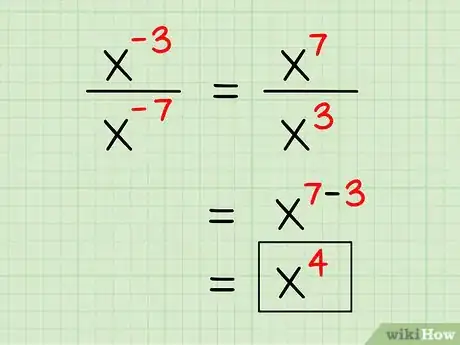 Step 4 除以负指数的情况。