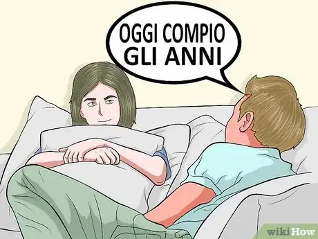 Step 4 用"oggi compio gli anni"来告诉大家—今天是你的生日。