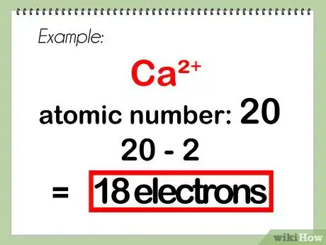 Step 2 当电荷为正时，把原子序数减去该电荷量便得到电子数。