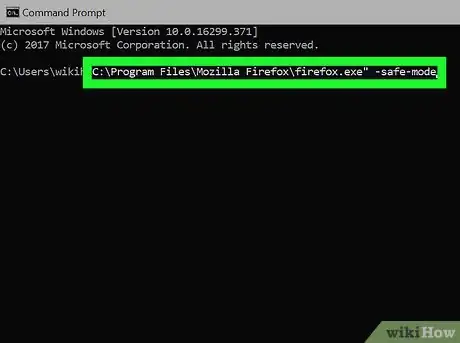 Step 4 输入Firefox安全模式命令。