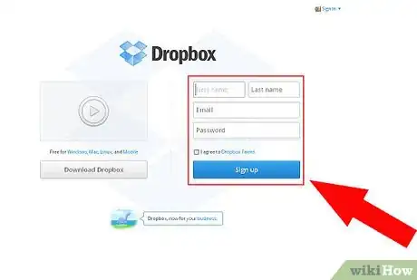 Step 2 创建你自己的Dropbox账号。