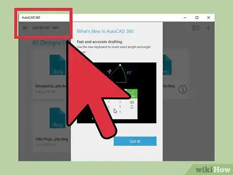 Step 4 完成安装后，打开“AutoCAD 360”程序。