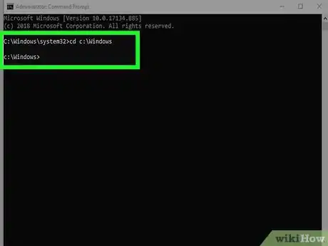 Step 5 切换到Windows目录。