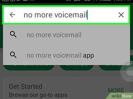 Step 3 在搜索框中输入“No More Voicemail”。