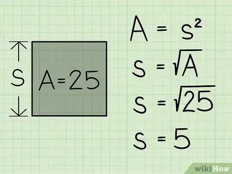 Step 2 求面积的平方根。