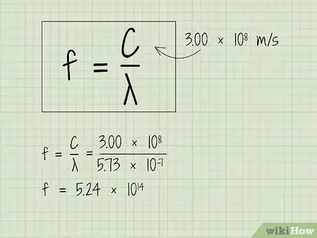 Step 3 用光速除以波长。