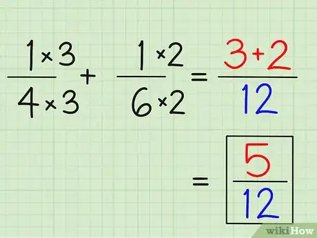 Step 3 把这两个数的分子相加减（注意不是分母）。