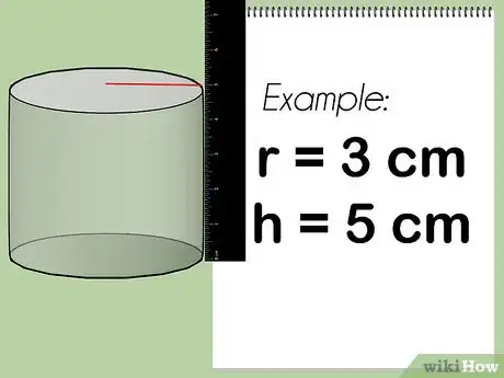 Step 2 测量半径和高。