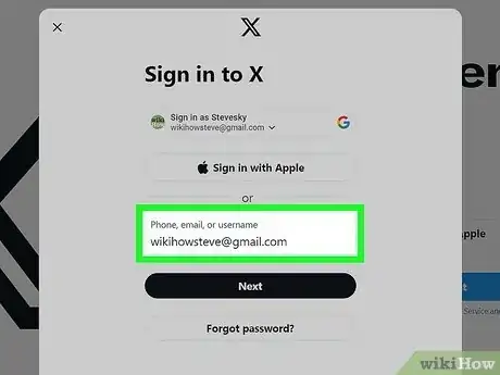 Step 3 输入手机、电子邮箱或用户名。