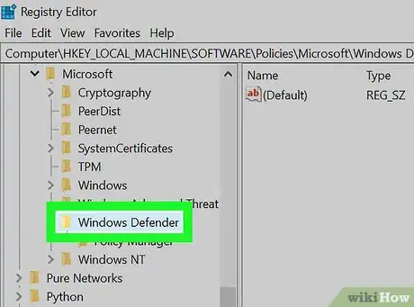 Step 4 右键点击“Windows Defender”文件夹。