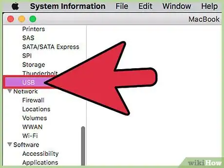 Step 5 点击“USB”条目中的“硬件”部分。