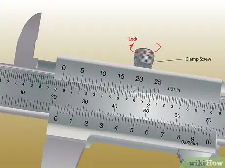 Step 4 拧紧固定螺丝，固定住量爪。