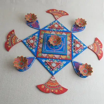 Wooden Rangoli