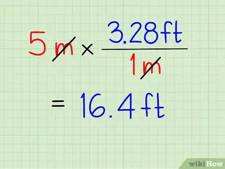 Step 2 任何计量单位乘以3.28换算成英尺。