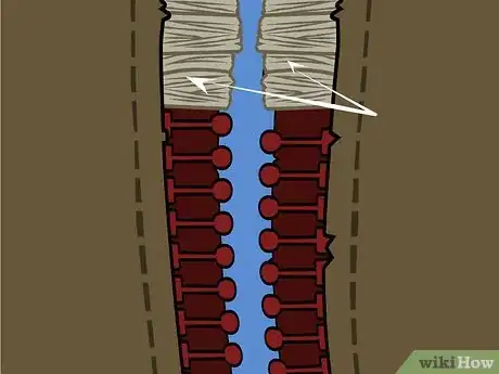 Step 3 在坏齿上缝几针。