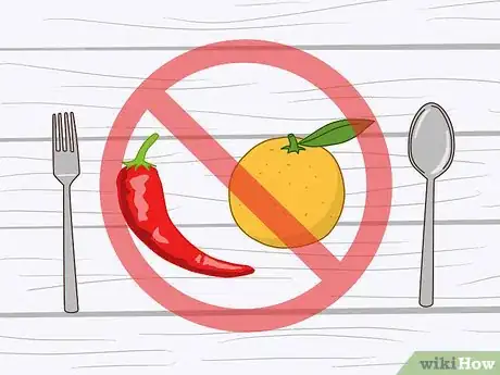 Step 2 当心辛辣或者酸性食物。