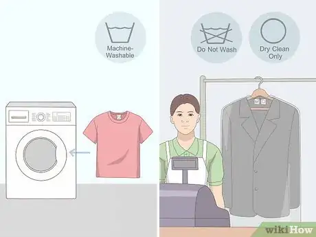 Step 3 查看衣服上的织物标签。