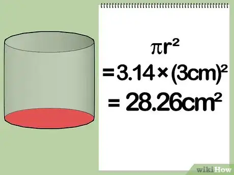 Step 3 半径平方，乘以π。