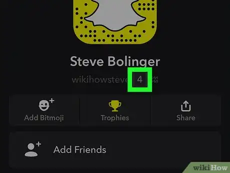 Step 1 查看当前的Snapchat得分。