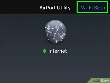 Step 5 点击AirPort Utility 应用中的Wi-Fi扫描。